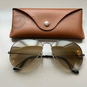 Classic Ray Ban Aviators in Gunmetal